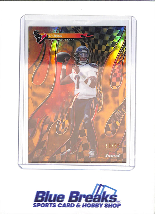 2025 Topps Finest - CJ Stroud - Torchers - 43/50 - Houston Texans - Football - #T-18