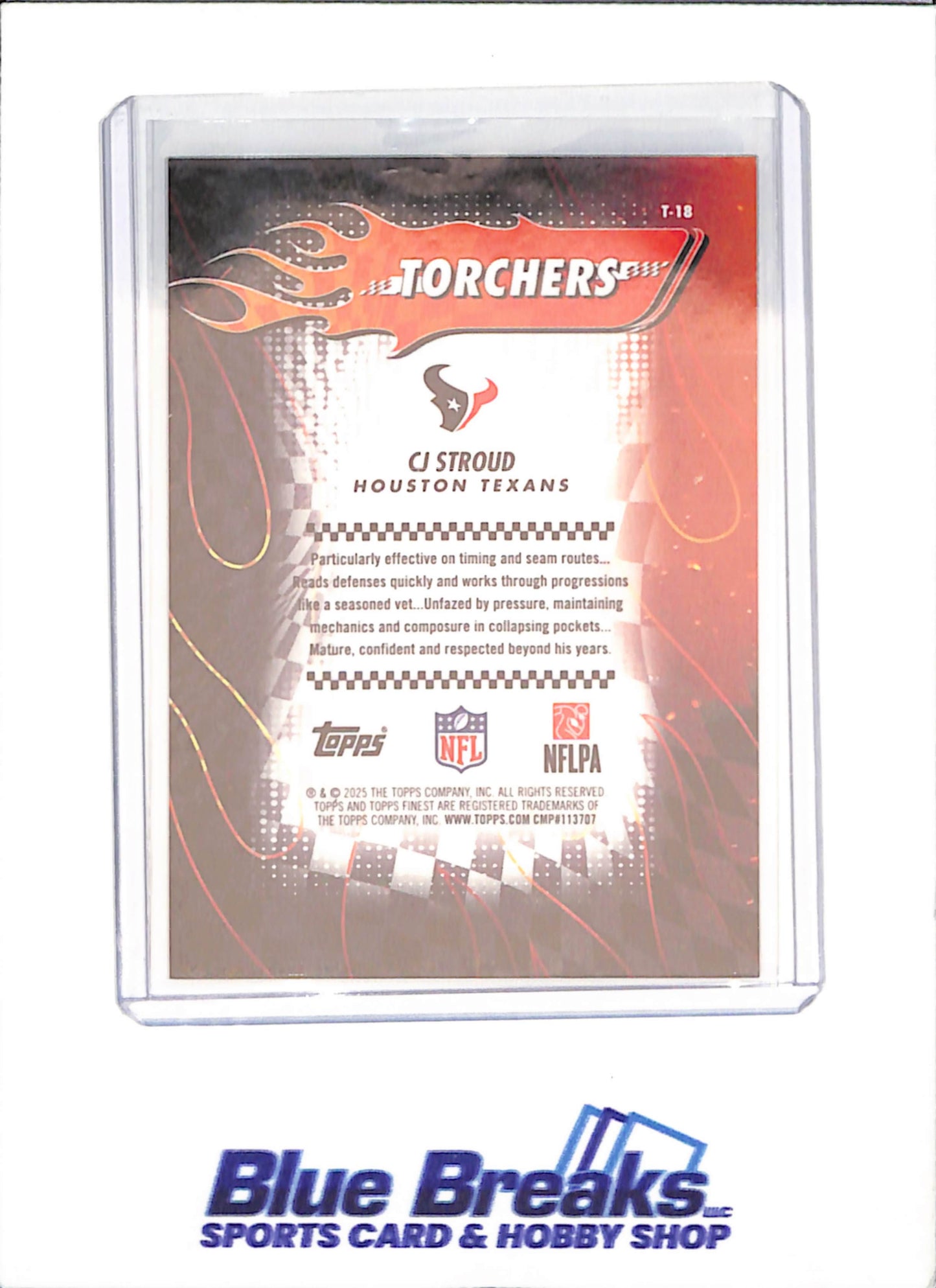 2025 Topps Finest - CJ Stroud - Torchers - 43/50 - Houston Texans - Football - #T-18