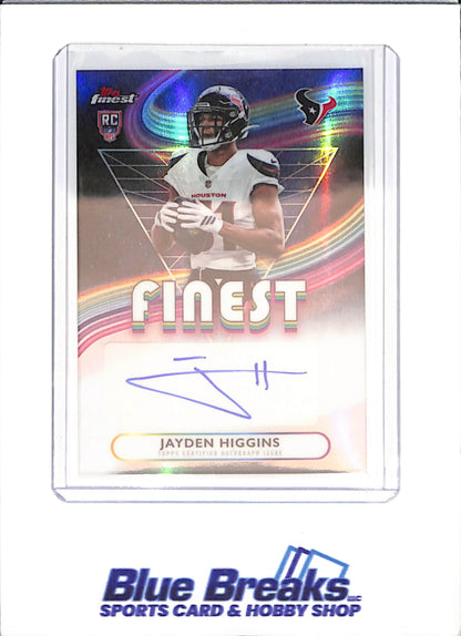 2025 Topps Finest - Jayden Higgins - Finest Autograph - RC - Houston Texans - Football - #RFA-JHI