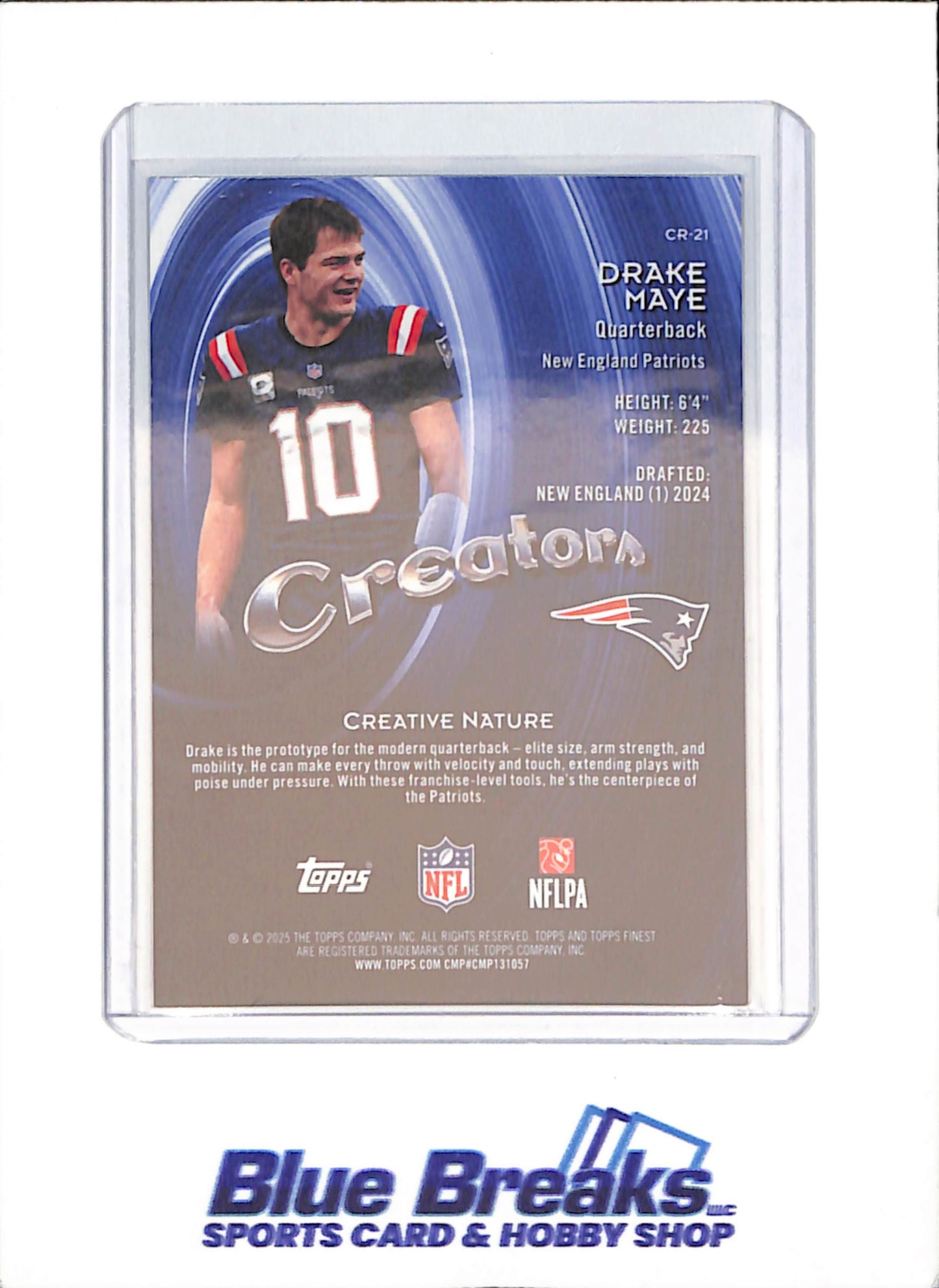 2025 Topps Finest - Drake Maye - Creators - 17/50 - New England Patriots - Football - #CR-21