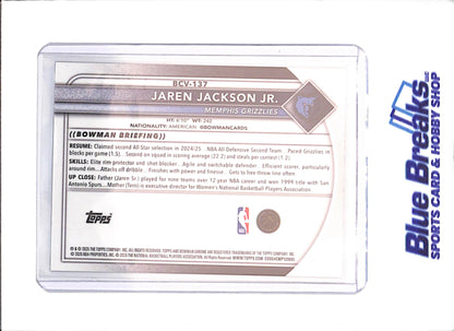 2025-26 Bowman Chrome - Jaren Jackson Jr - Black - 8/10 - Memphis Grizzlies - Basketball - #BCV-137