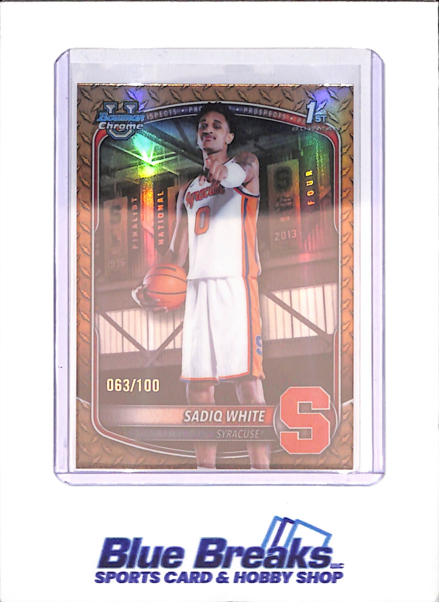 2025-26 Bowman U Chrome - Sadiq White - 1st Bowman - 63/100 - Syracuse - Basketball - #BCP-41