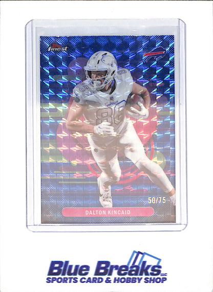2025 Topps Finest - Dalton Kincaid - Blue Geometric - 50/75 - Buffalo Bills - Football - #179