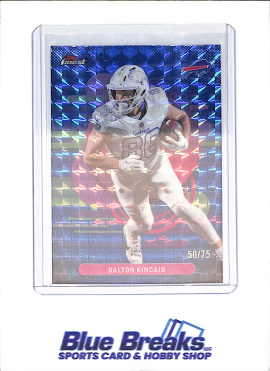 2025 Topps Finest - Dalton Kincaid - Blue Geometric - 50/75 - Buffalo Bills - Football - #179