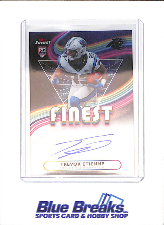 2025 Topps Finest - Trevor Etienne - Finest Autograph - RC - Carolina Panthers - Football - #RFA-TE