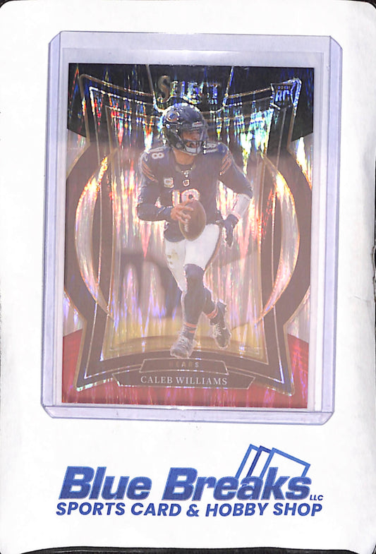 2024 Panini Select - Caleb Williams - Black and Red Concourse Shock RC - Chicago Bears - Football - #25