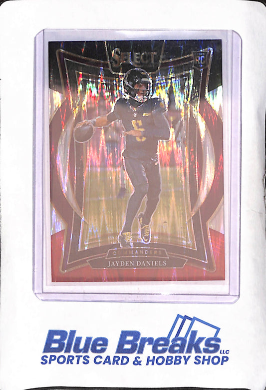 2024 Panini Select - Jayden Daniels - Black & Red Shock Concourse RC - Washington Commanders - Football - #26