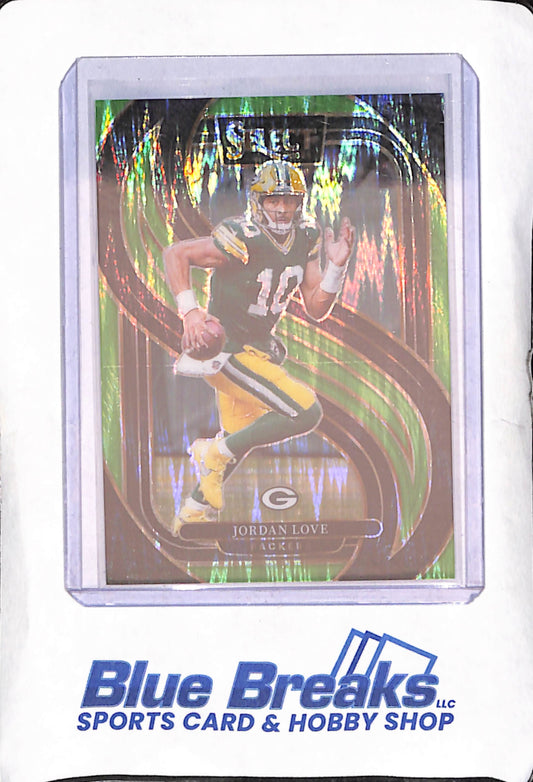 2024 Panini Select - Jordan Love - Green Shock Premier Level - 251/499 - Green Bay Packers - Football - #172
