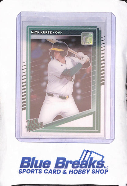 2025 Panini Donruss - Nick Kurtz - Clearly Acetate - Oakland Athletics - Baseball - #154