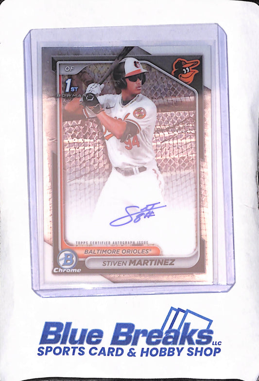 2024 Bowman Chrome - Stiven Martinez - 1st Bowman Autograph - Baltimore Orioles - Baseball - #CPA-SM