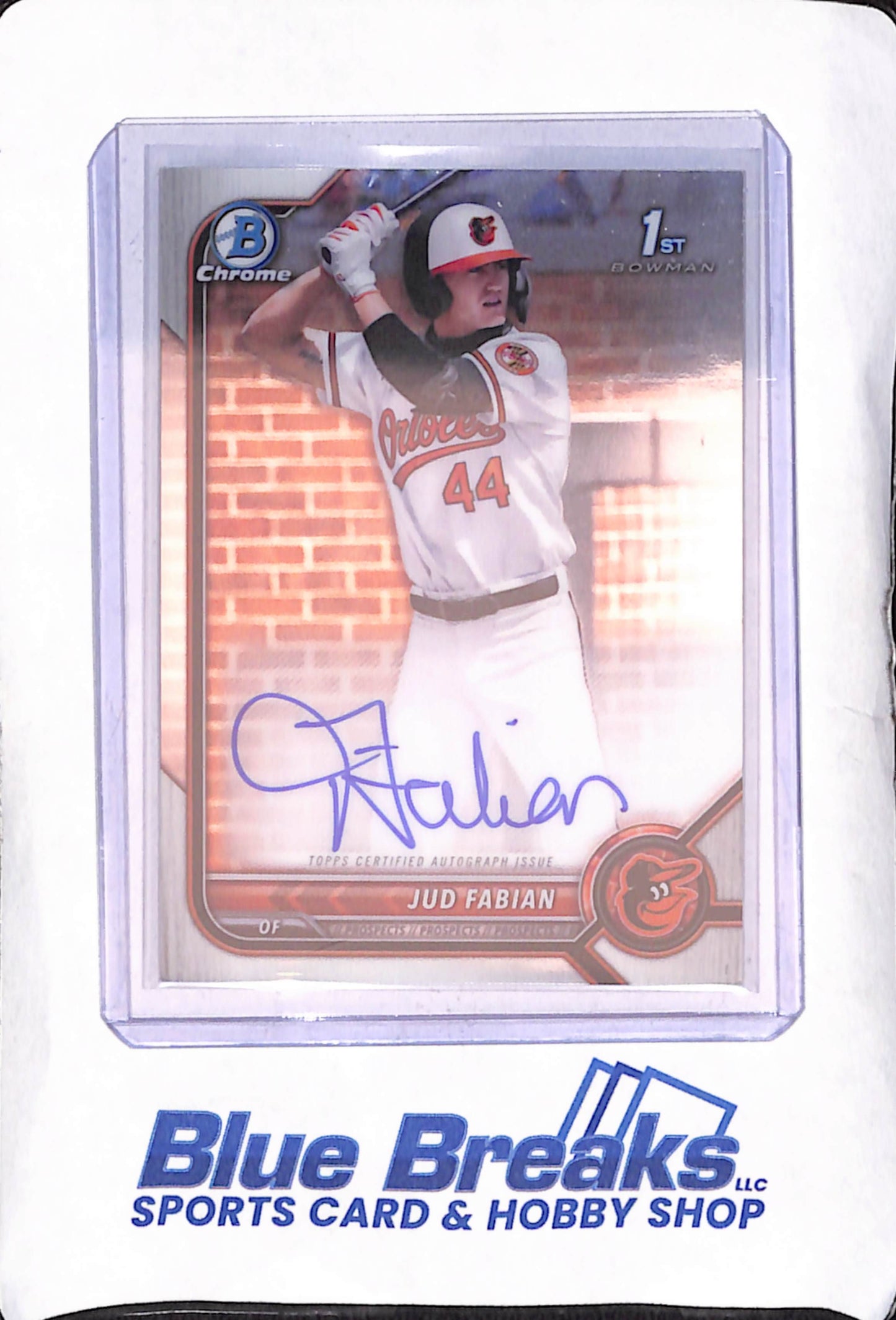 2022 Bowman Chrome Draft - Jud Fabian - 1st Bowman Autograph - Baltimore Orioles - Baseball - #CDA-JF