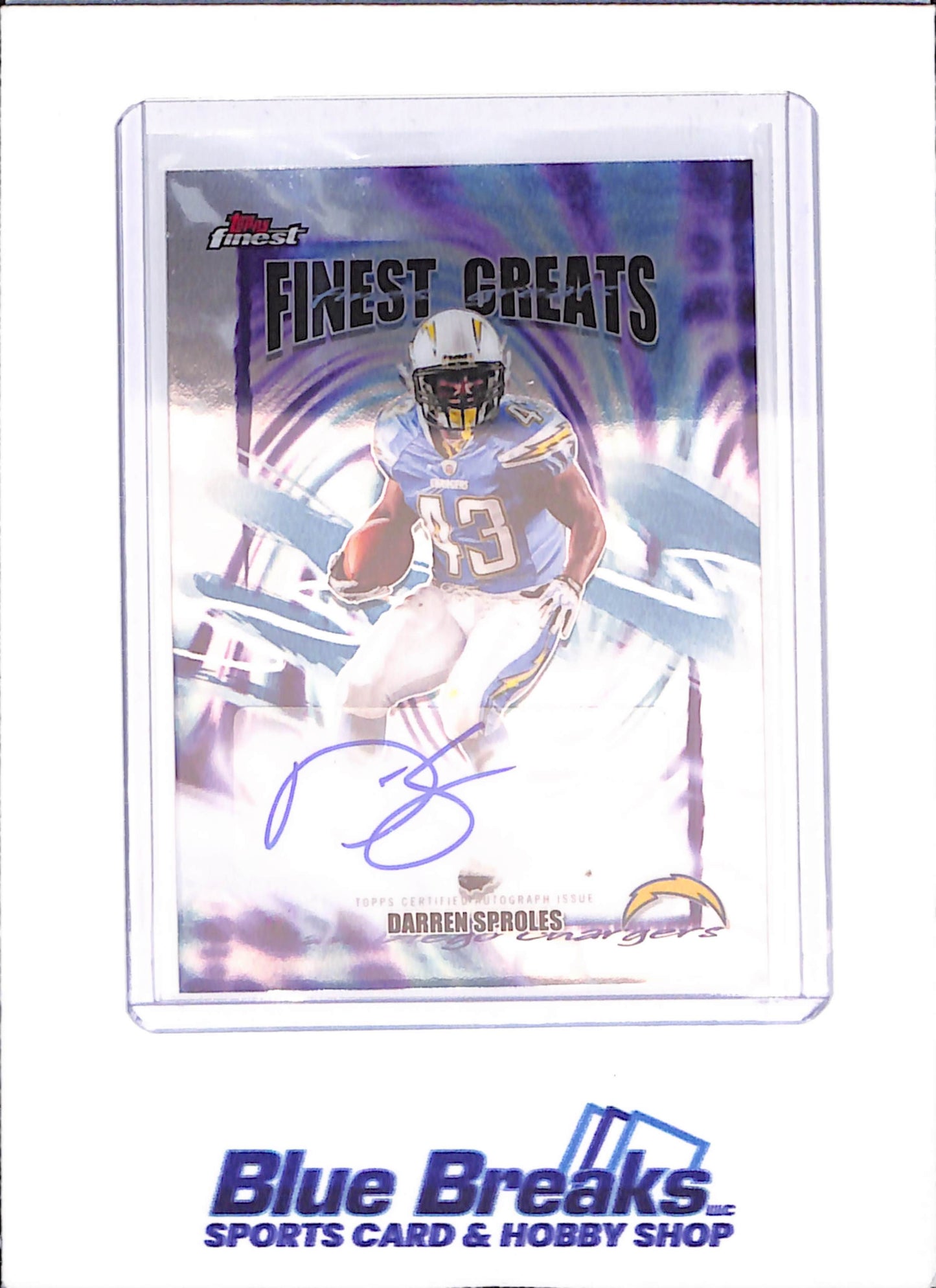 2025 Topps Finest - Darren Sproles -Finest Greats Autograph - San Diego Chargers - Football - #FGA-DS
