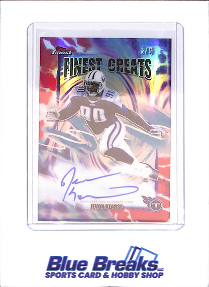 2025 Topps Finest - Jevon Kearse - Finest Greats Autograph - 2/5 - Tennessee Titans - Football - #FGA-JVN