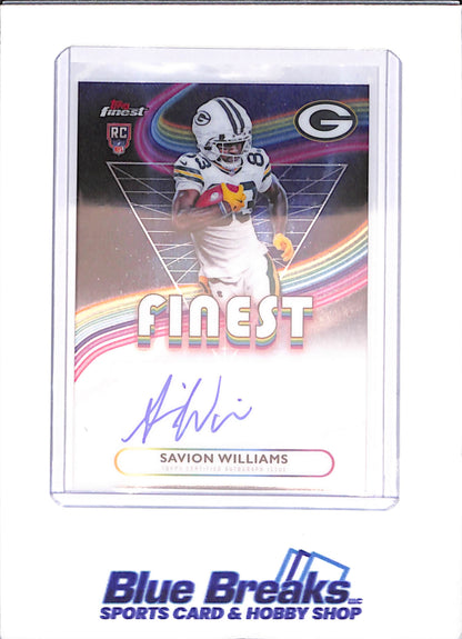 2025 Topps Finest - Savion Williams - Finest Autograph - RC - Green Bay Packers - Football - #RFA-SW