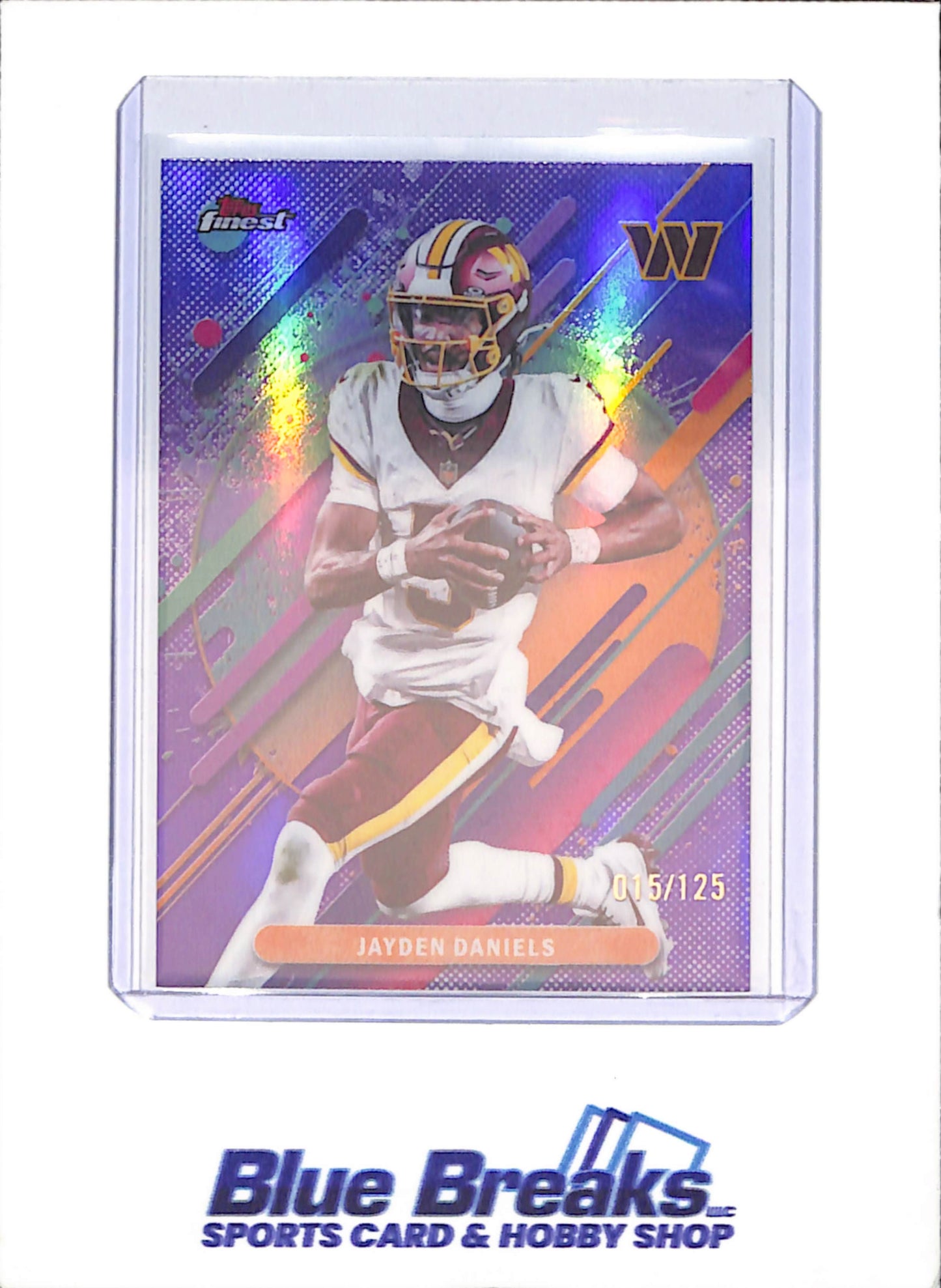 2025 Topps Finest - Jayden Daniels - 15/125 - Rare - Washington Commanders - Football - #250