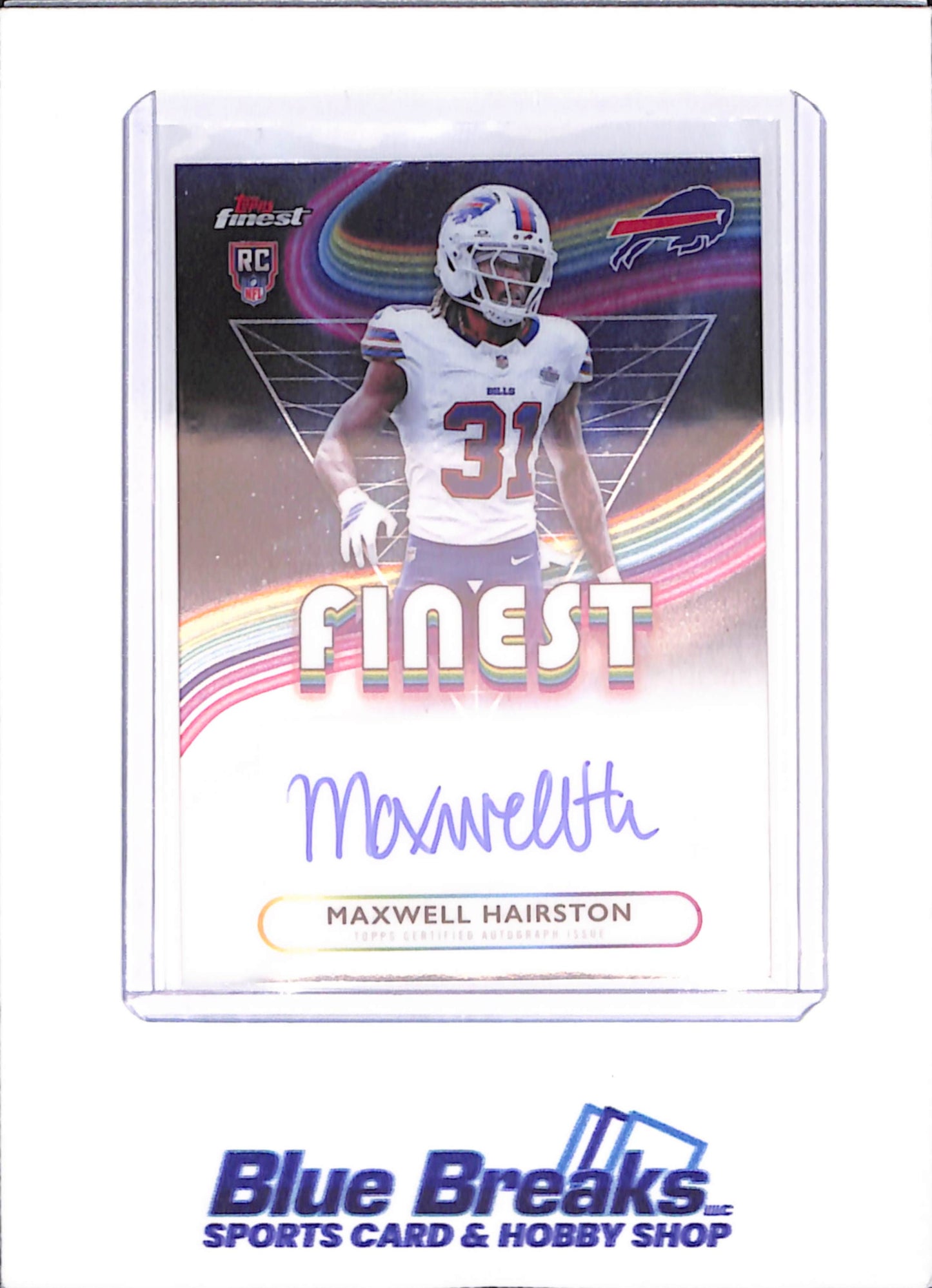 2025 Topps Finest - Maxwell Hairston - Finest Autograph - RC - Buffalo Bills - Football - #RFA-MH