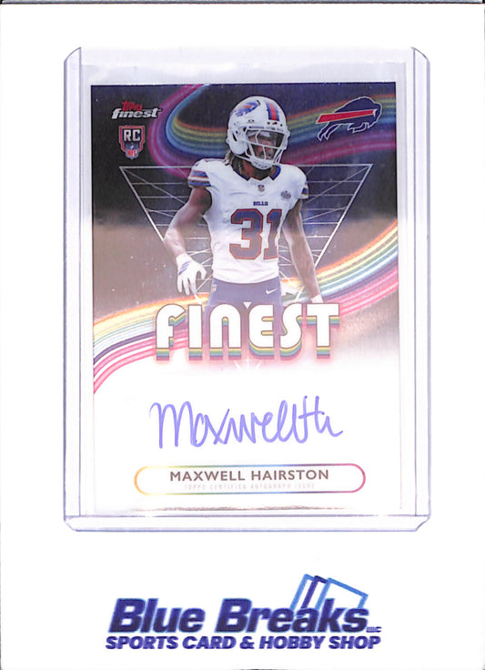 2025 Topps Finest - Maxwell Hairston - Finest Autograph - RC - Buffalo Bills - Football - #RFA-MH