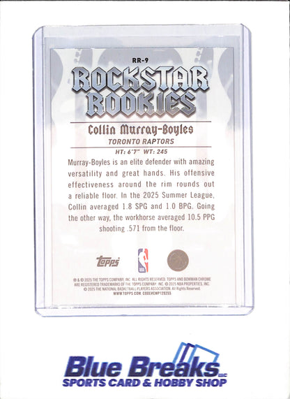 2025-26 Bowman Chrome - Collin Murray-Boyles - Rockstar Rookies - 16/25 - Orange Geometric - Toronto Raptors - #RR-9