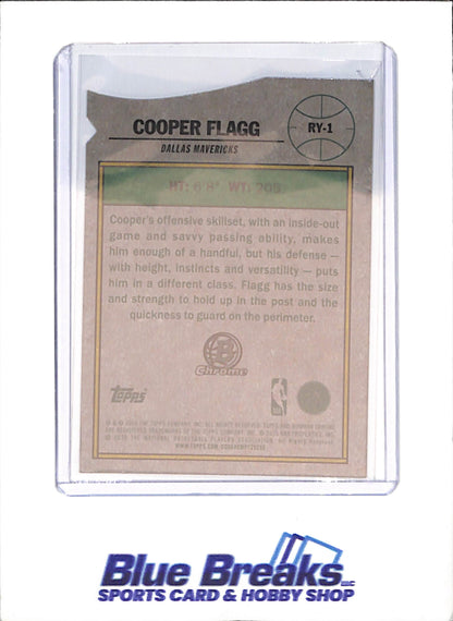2025-26 Bowman Chrome - Cooper Flagg - Rookie of the Year Favorites - Dallas Mavericks - Basketball - #RY-1