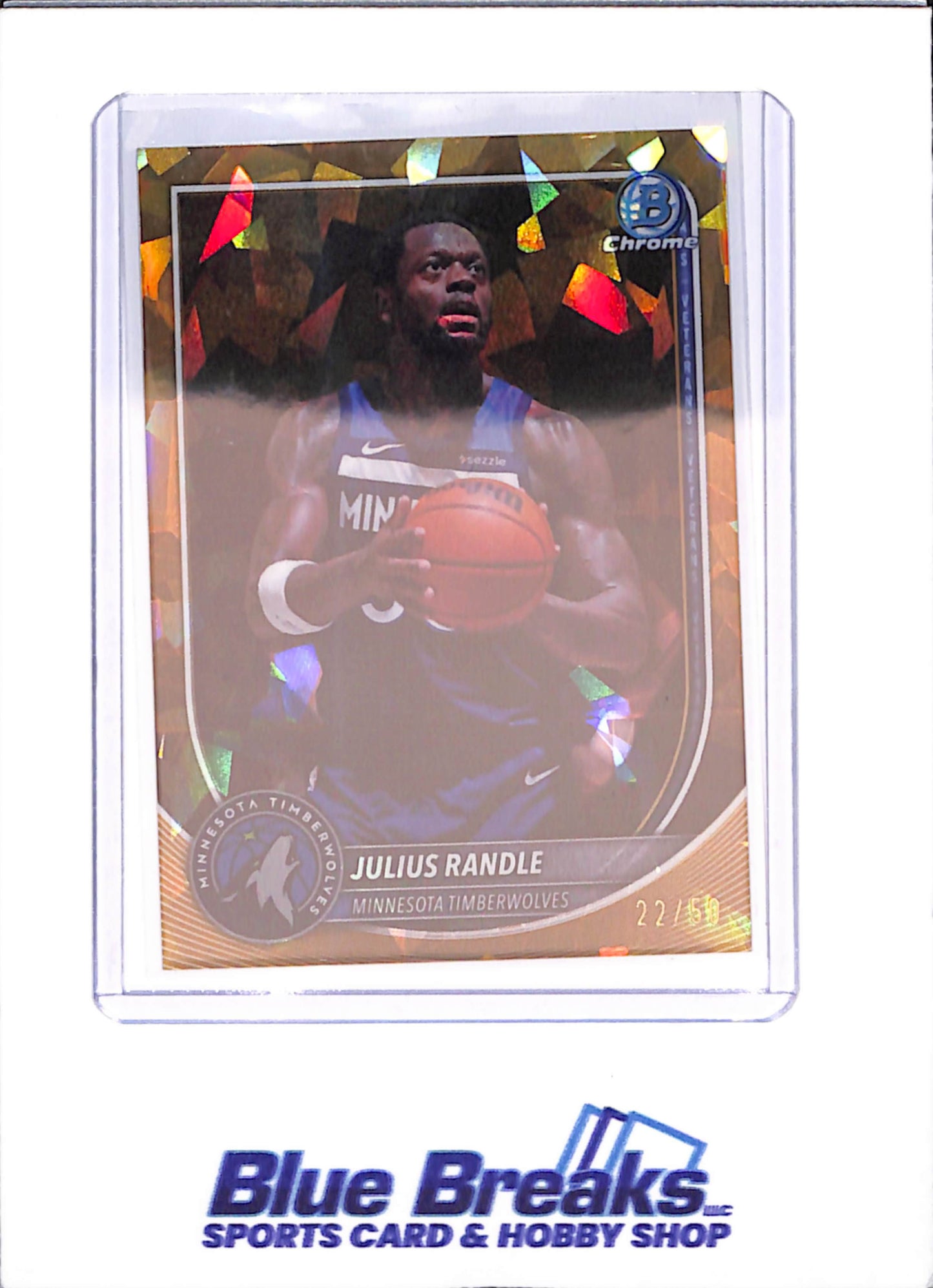 2025-26 Bowman Chrome Sapphire - Julius Randle - 22/50 - Minnesota Timberwolves - Basketball - #BCV-183