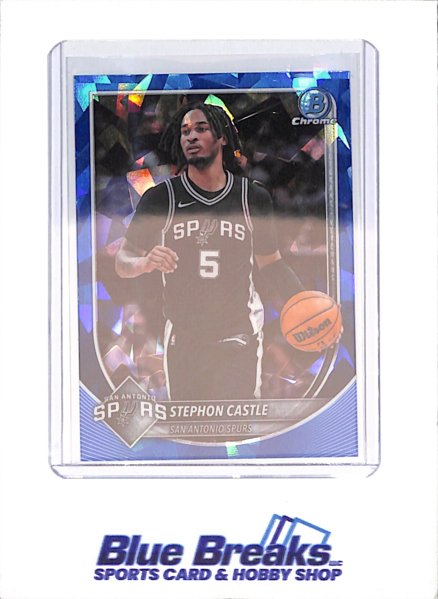 2025-26 Bowman Chrome Sapphire - Stephon Castle - San Antonio Spurs - Basketball - #BCV-145