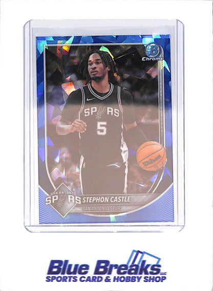 2025-26 Bowman Chrome Sapphire - Stephon Castle - San Antonio Spurs - Basketball - #BCV-145