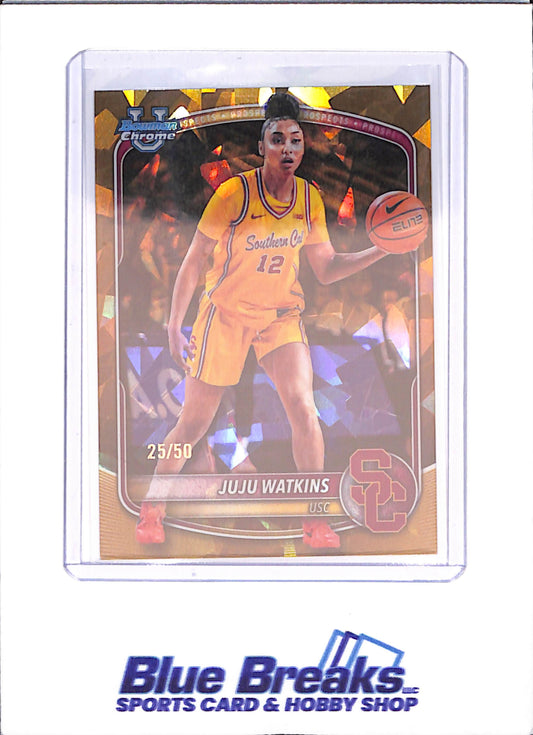 2025-26 Bowman U Chrome Sapphire - Juju Watkins - 25/50 - USC - Basketball - #BCP-96