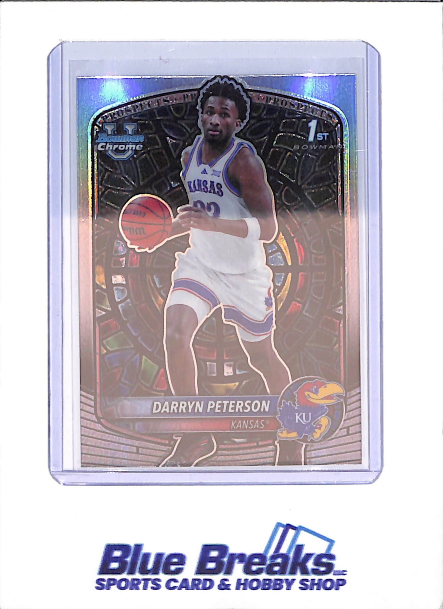 2025-26 Bowman U Chrome - Darryn Peterson - Etched in Glass - 1st Bowman - Kansas - Basketball - #CPE-2