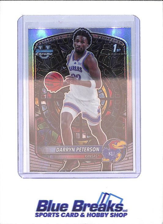 2025-26 Bowman U Chrome - Darryn Peterson - Etched in Glass - 1st Bowman - Kansas - Basketball - #CPE-2