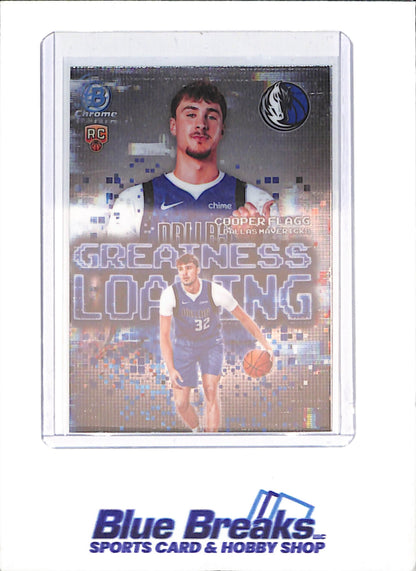 2025-26 Bowman Chrome - Cooper Flagg - Greatness Loading - RC - Dallas Mavericks - Basketball - #GL-1