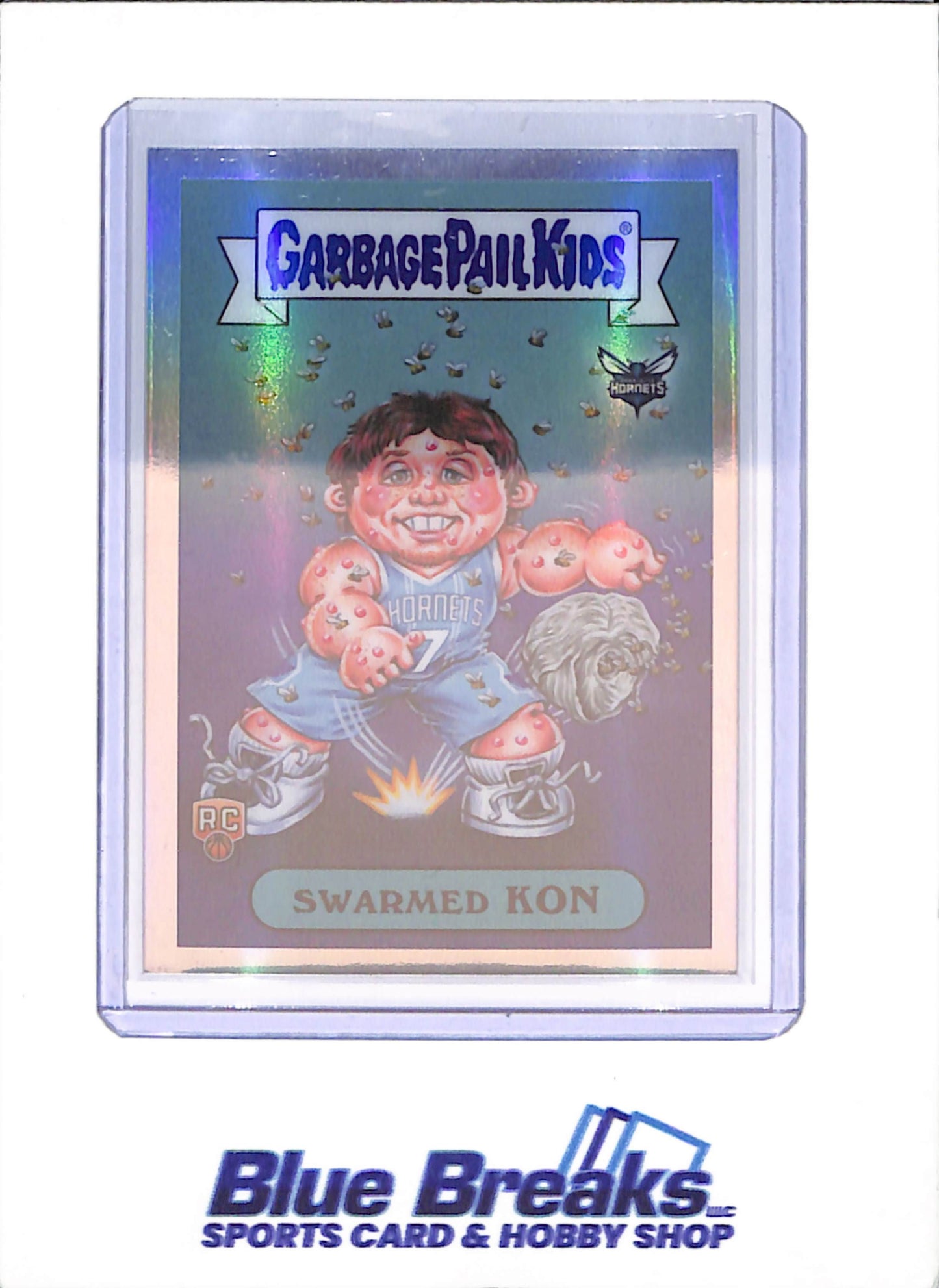 2025-26 Bowman Chrome - Kon Knueppel - Swarmed Kon - Garbage Pail Kids - RC - Charlotte Hornets - Basketball - #BGP-4