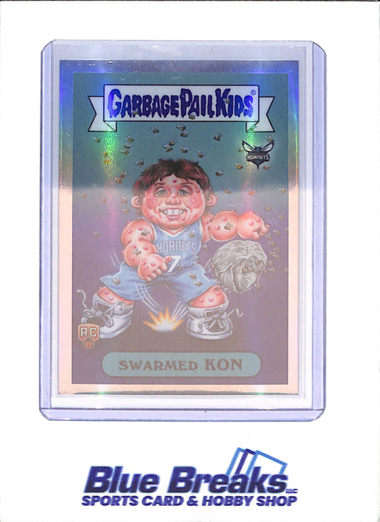 2025-26 Bowman Chrome - Kon Knueppel - Swarmed Kon - Garbage Pail Kids - RC - Charlotte Hornets - Basketball - #BGP-4