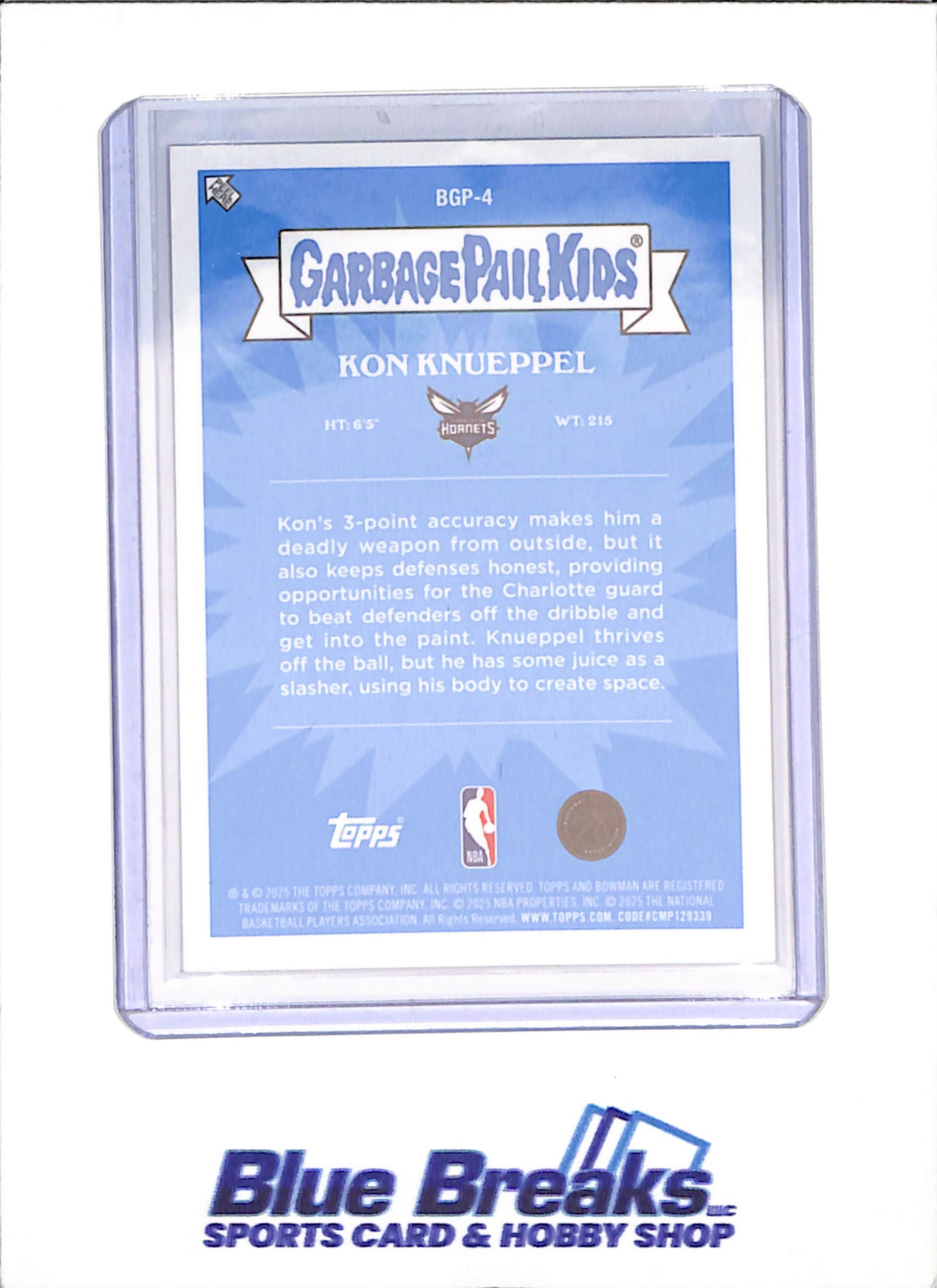 2025-26 Bowman Chrome - Kon Knueppel - Swarmed Kon - Garbage Pail Kids - RC - Charlotte Hornets - Basketball - #BGP-4