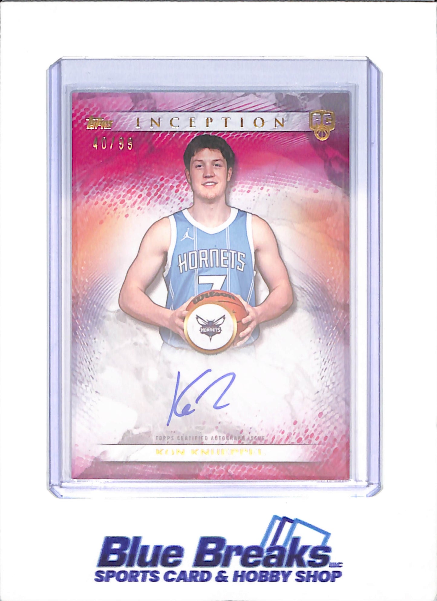 2025-26 Topps Inception - Kon Knueppel - Pink Autograph - 40/99 - RC - Charlotte Hornets - Basketball - #RA-KK