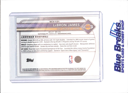 2025-26 Bowman Chrome - Lebron James - Gold Geometric - 3/50 - Los Angeles Lakers - Basketball - #BCV-121