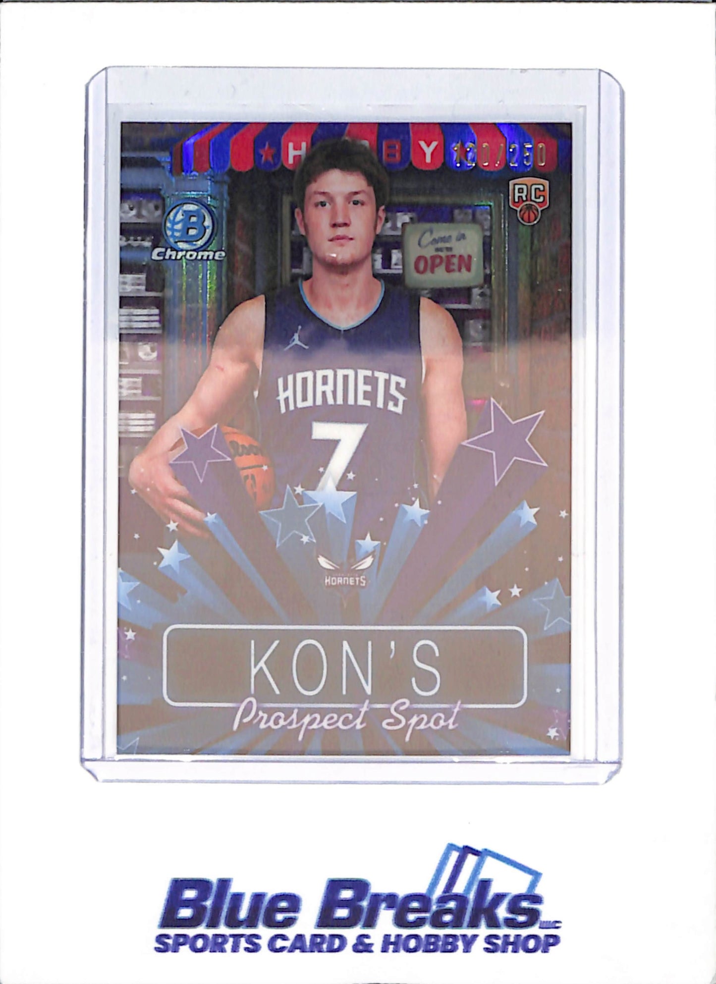2025-26 Bowman Chrome - Kon Knueppel - Kon's Prospect Spot - 120/150 - RC - Charlotte Hornets - Basketball - #HS-7