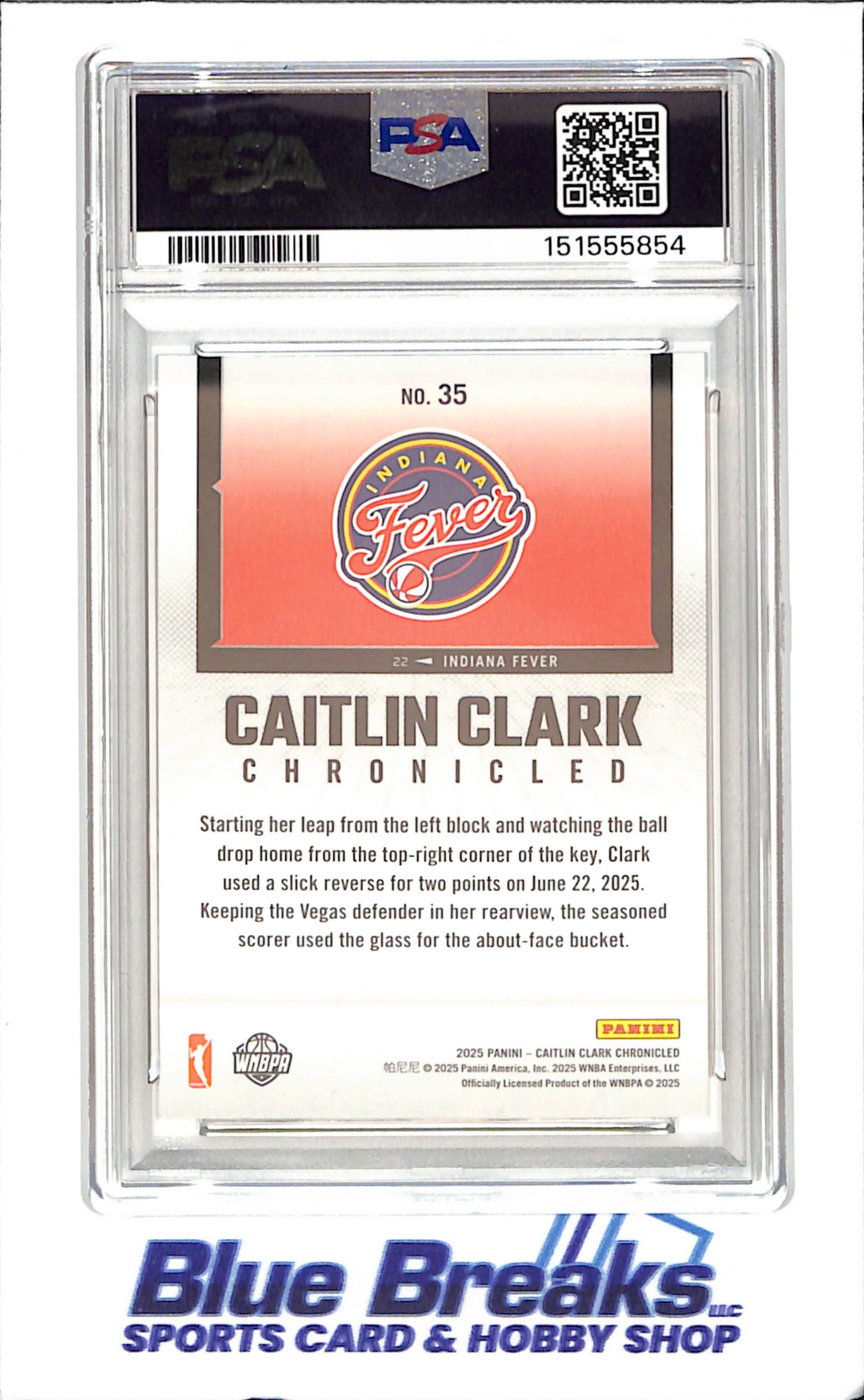 2025 Caitlin Clark Chronicled - Caitlin Clark - PSA 8 - Unstoppable Even in Reverse - Indiana Fever - Basketball - WNBA - #35
