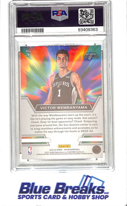 2023 Prizm - Victor Wembanyama - Instant Impact - RC - PSA 8 - San Antonio Spurs - Basketball - #3