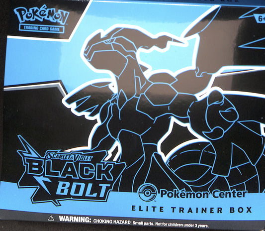 Scarlet & Violet Black Bolt Elite Trainer Box - Pokemon Center - Sealed Wax