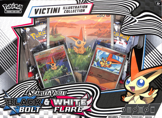Pokemon - Scarlet & Violet Black Bolt & White Flare Victini Illustration Collection - Sealed Wax
