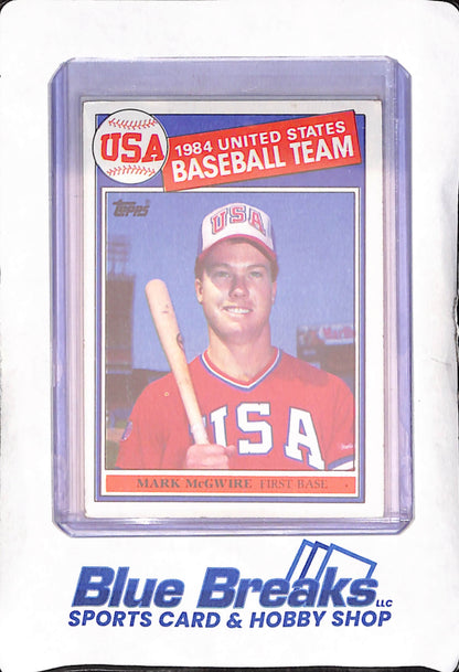 1985 Topps - Mark Mcgwire - 1984 United States Baseball Team - Baseball - #401