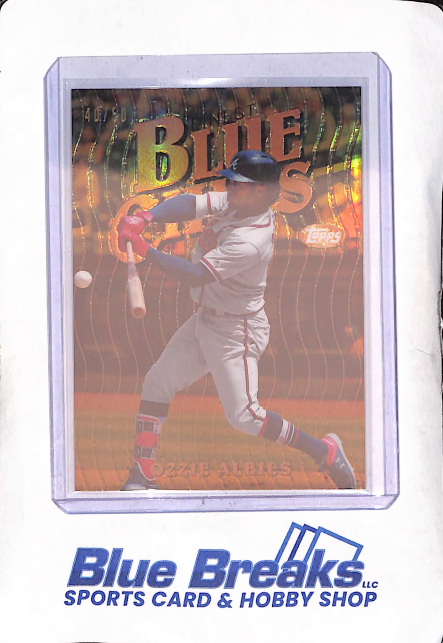 2019 Topps Finest - Ozzie Albies - Blue Chips - 40/50 - Atlanta Braves - Baseball - #FBC-OA