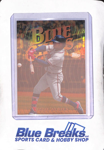 2019 Topps Finest - Ozzie Albies - Blue Chips - 40/50 - Atlanta Braves - Baseball - #FBC-OA
