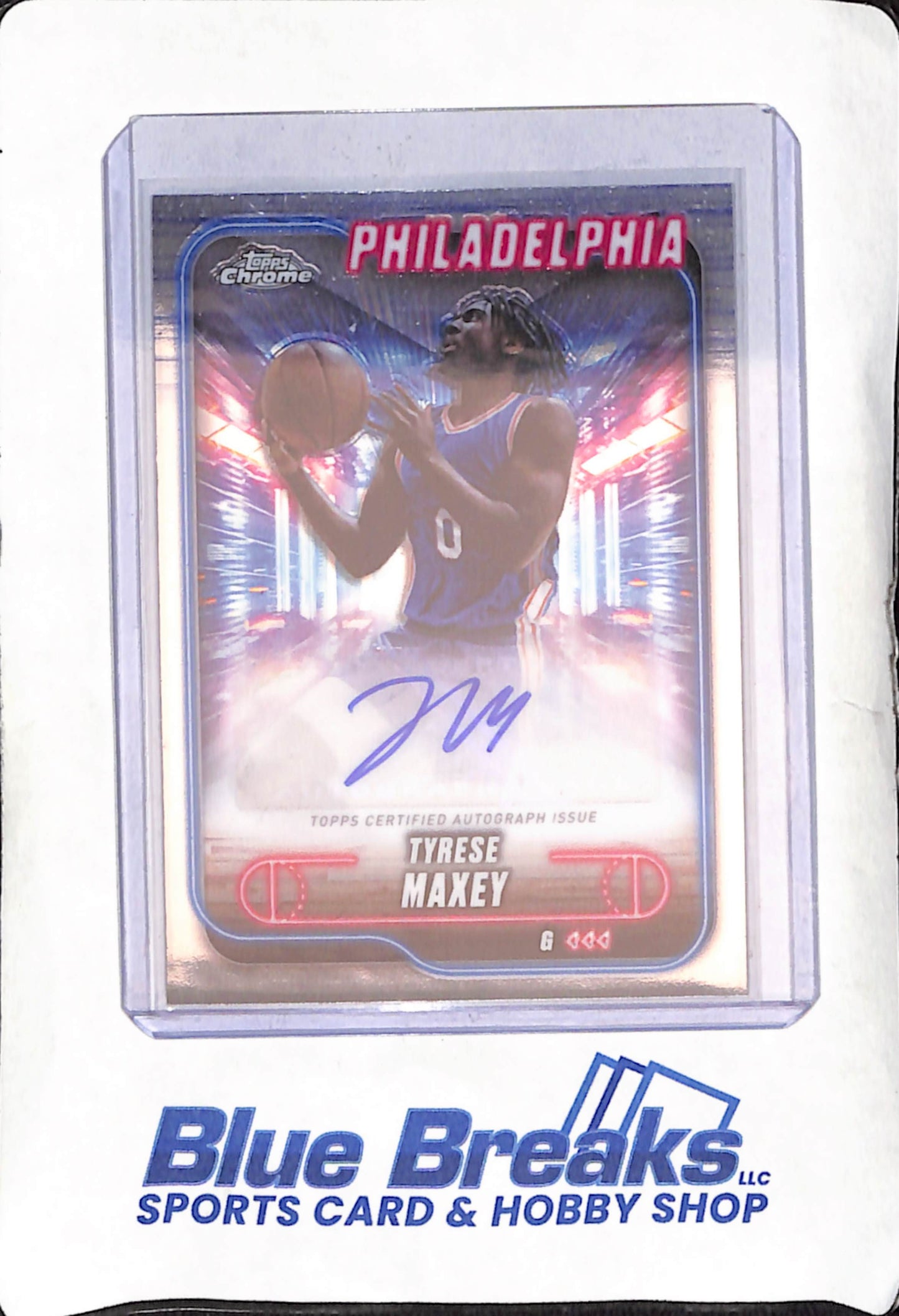 2024-25 Topps Chrome - Tyrese Maxey - Autograph - Philadelphia 76ers - Basketball - #TCA-TM