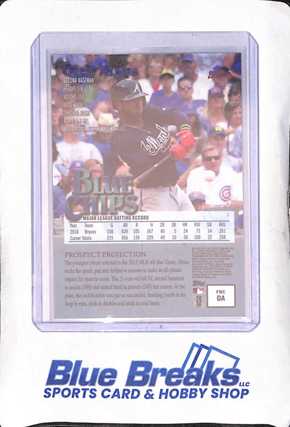 2019 Topps Finest - Ozzie Albies - Blue Chips - 40/50 - Atlanta Braves - Baseball - #FBC-OA