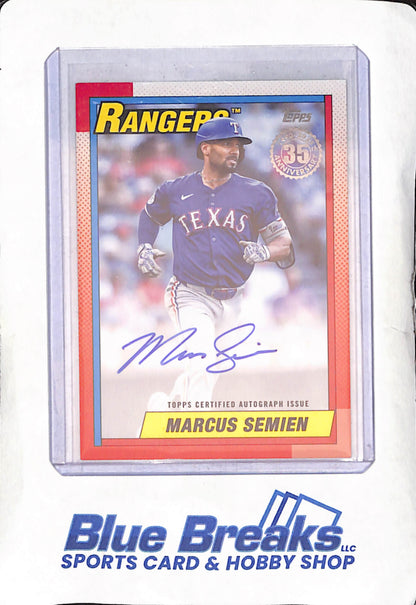 2025 Topps - Marcus Semien - 35th Anniversary Autograph - Texas Rangers - Baseball - #90A-MS