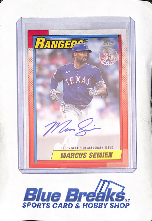 2025 Topps - Marcus Semien - 35th Anniversary Autograph - Texas Rangers - Baseball - #90A-MS
