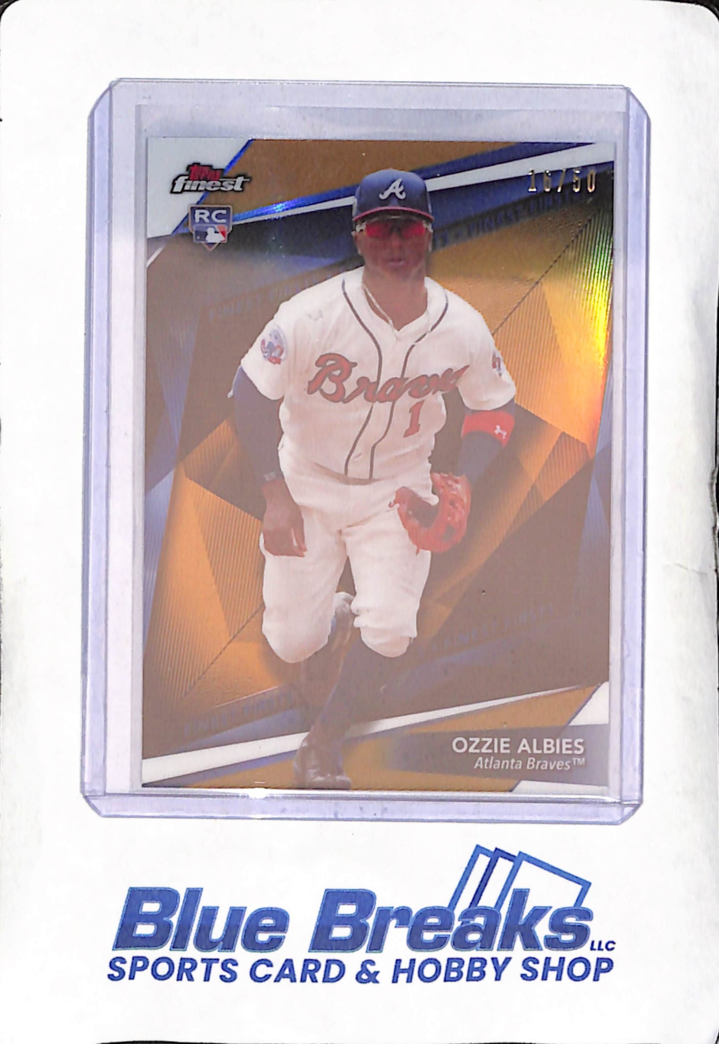 2018 Topps Finest - Ozzie Albies - RC - 16/50 - Atlanta Braves - Baseball - #FF-OA