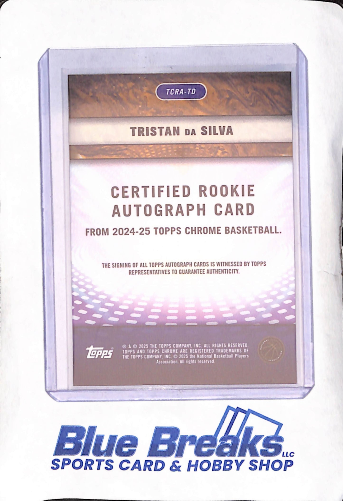 2024-25 Topps Chrome - Tristan Da Silva - Autograph RC - Orlando Magic - Basketball - #TCRA-TD