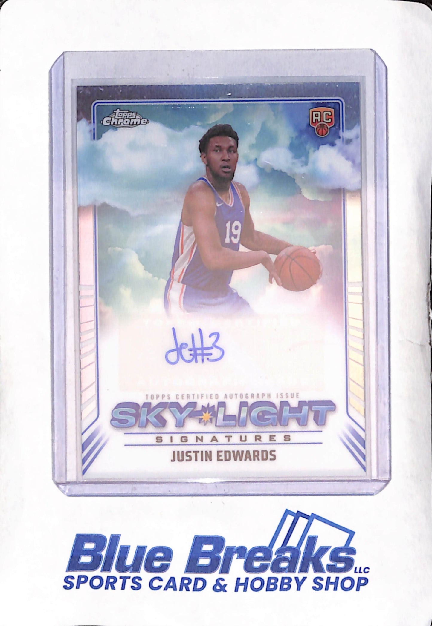 2024-25 Topps Chrome - Justin Edwards - Sky Light Signatures Autograph RC -  Philadelphia 76ers - Basketball - #SLS-JED